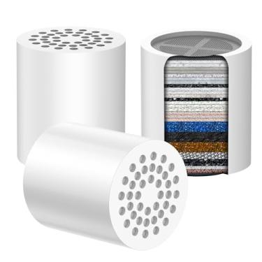 Imagem de VOXON Pacote com 3 cartuchos de substituição de filtro de chuveiro de 36 estágios - purificador de água dura reduz cloro e produtos químicos, amaciante de água para pele e cabelo