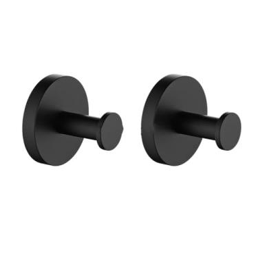 Imagem de Toalheiro de aço inoxidável preto, toalheiro, rolo de papel, suporte de escova de vaso sanitário, saboneteira, acessórios de banheiro, 2 peças de gancho de roupão