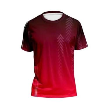 Imagem de Camiseta Esportiva Masculina De Verão Secagem Rápida 3D Gradiente Mang