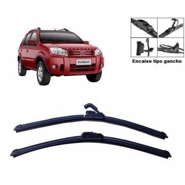 Imagem de Kit Palheta Limpador Parabrisa Para-brisa Dianteiro Ford Ecosport 2003 à 2012
