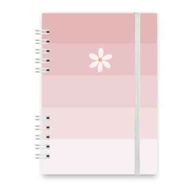 Imagem de Caderno A5 capa dura com elástico para anotações, caderneta espiral pautada ou caderno sem pauta, opções 80 a 240 folhas, ideal como caderno de anotações e organização diária (Modelo 4,240 folhas)