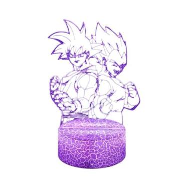 Imagem de Lâmpada 3D Dragon Ball Z Goku Vegeta Gohan, Figuras De Ação PVC Super 