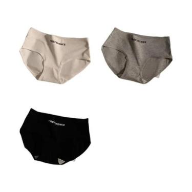 Imagem de Conjunto De 3 Calcinhas Sem Costura De Algodão Para Mulheres Tamanho G
