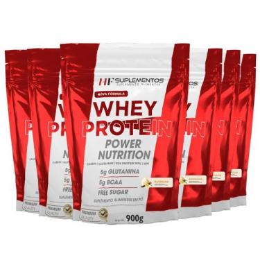 Imagem de 6X Whey Protein Power Nutrition Refil 900G Baunilha Hf Suple - Hf Supl