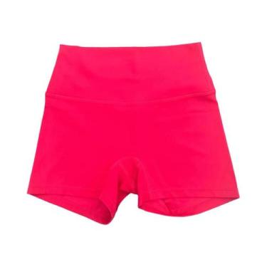 Imagem de Shorts De Yoga Femininos De Cintura Alta, Cor Sólida, Leggings De Trei