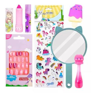 Imagem de Kit De Maquiagem Infantil Brilho Batom Menina Diversão  - nova avenida