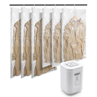 Imagem de BAGSMART Kit com 6 Sacos a Vácuo para Pendurar com Bomba