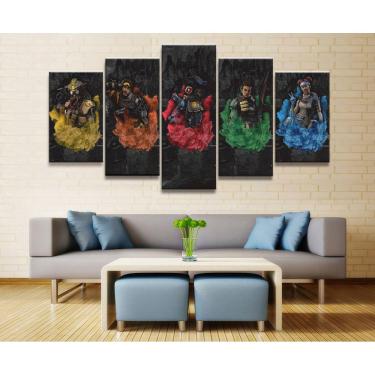 Imagem de Quadro Decorativos Jogos com 5 peças 130x65 m02
