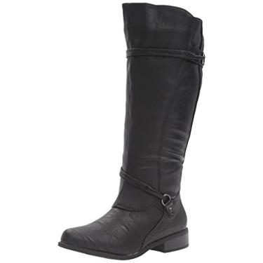 Imagem de Brinley Co Bota de equitação feminina Olive-Wc, Panturrilha larga preta, 7