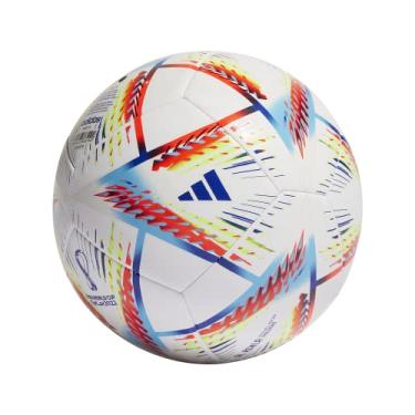 Imagem de adidas Bola de futebol unissex para treinamento Al Rihla Copa do Mundo FIFA Catar 2022, branco/pantone, 5