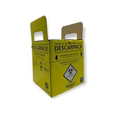 Imagem de Coletor de perfuro-cortantes Papelão 1,5 litros Descarpack (Amarelo)