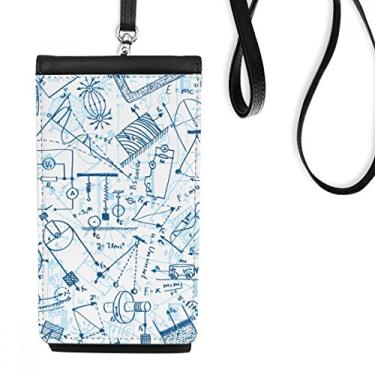 Imagem de Blue Physical tabela de mecânica eletromagnética bolsa para celular para pendurar bolso preto