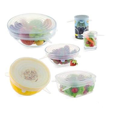 Imagem de Kit Tampa Universal De Silicone Universal Com 6 Unidades