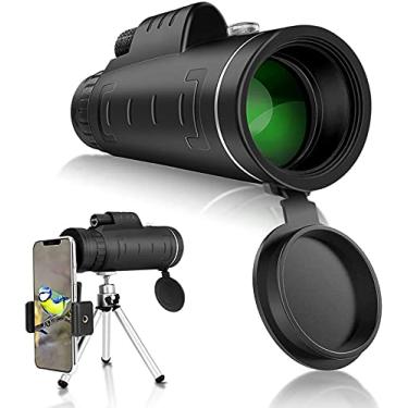 Imagem de Binóculos apontadores 12x50-HD Bak4 Tubo de alto faturamento [visão diurna e baixa visão noturna] Monoculares à prova d'água IPX7 com suporte para smartphone e tripé para observação da vida selvagem, caminhadas, camping e passeios turísticos