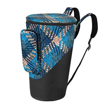 Imagem de Miwayer Bolsa Djembe, capa de tambor africano, alças acolchoadas e resistentes, espessas, à prova d'água, à prova de choque, à prova de poeira, adequada apenas para tambor africano de 30,5 cm, azul