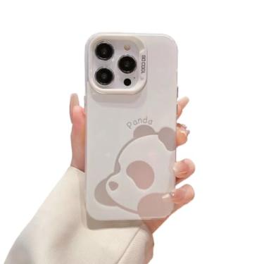 Imagem de HUIYCUU Linda capa de panda holográfica prata 3D com glitter design de estampa animal macia pintada em aquarela silicone à prova de choque para mulheres e meninas (padrão 3, para iPhone 15 Plus)