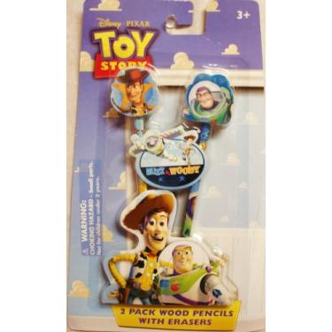 Imagem de Toy Story Pacote com 2 lápis de madeira com borrachas