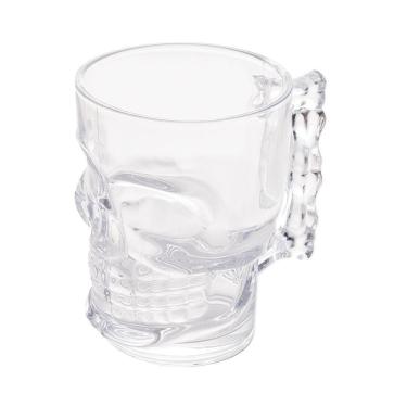 Imagem de Caneca Para Chopp E Cerveja De Vidro Lyor Caveira Rock Style 510ml Transparente