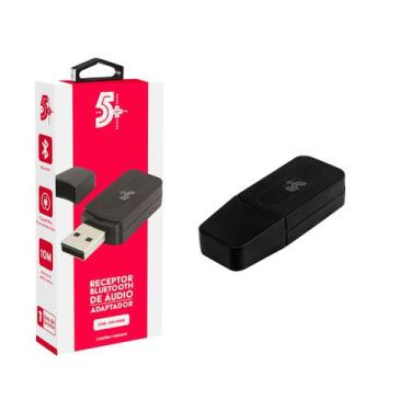 Imagem de Adaptador Usb Bluetooth Receptor De Música C/ Cabo Auxiliar - 5+