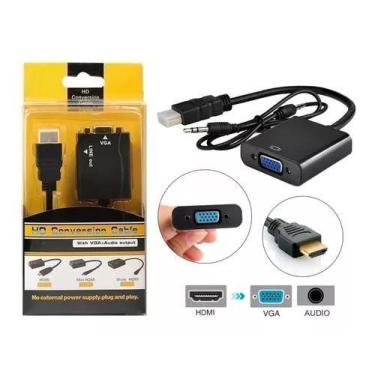 Imagem de Conversor Adaptador Hdmi VGA Com P2 VGA01 - Rhos