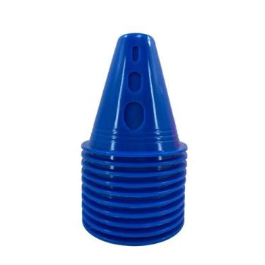 Imagem de Cones para Slalom Go Roller Patins Freestyle 10 Unidades, Azul