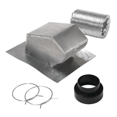 Imagem de Homewerks Kit de duto de ventilação de teto para exaustor HW109-UL181, UL 181 Classe 1 Kit de ventilação de telhado para exaustor de banheiro ou exaustor de cozinha, kit completo de exaustão de