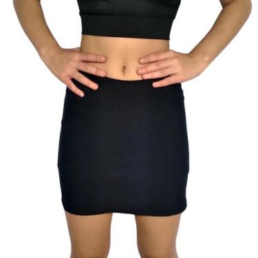 Imagem de Mini Saia Feminina Justa Elástico Lisa Suplex Pp Ao Plus Size - Serdan