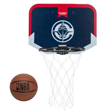 Imagem de Franklin Sports NBA Los Angeles Clippers Mini Cesta de basquete sobre a porta - Mini cesta de basquete infantil com basquete - NBA Fan Shop Mini Argola para quarto + escritório - Conjunto de argolas