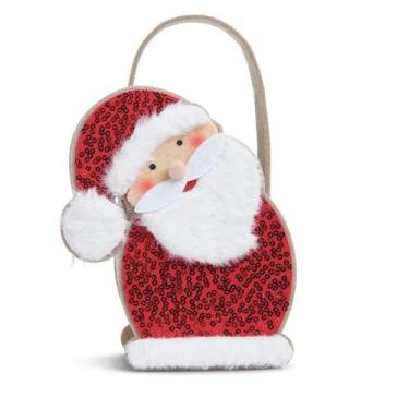 Imagem de Bolsinha de Natal Noel - Vermelho/Branco - 20x23cm  - 1 unidade - Crom