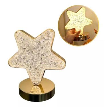 Imagem de Luminária LED de Mesa Quarto Luxo Decorativo Cristal Acrílico Controle