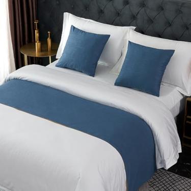 Imagem de Cama, corredor, lenço, colchas, luxuoso, confortável, cor sólida, corredores e cachecóis, liso, simples, proteção de cama, hotéis, decoração de casa, Queen, toalha de cama king size, capa de
