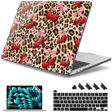 Imagem de May Chen Capa para MacBook Pro 33.0 cm M2 2023,2022,2021,2020 A2338 M1 A2251 A2289, capa rígida de plástico para MacBook Pro 13 polegadas com Touch Bar serve para Touch ID, Cherry & Cheetah