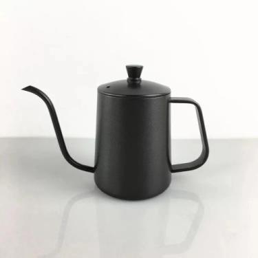 Imagem de Chaleira Inox Bico De Ganso Jarra Pitcher Barista 0.6l Preto - RALEO