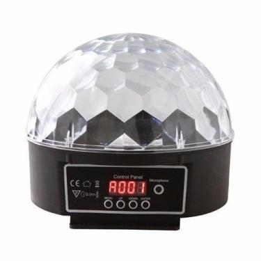 Imagem de Globo De Luz Para Festa Bola Maluca Magic Ball 6 Cores Usb E Painel LE