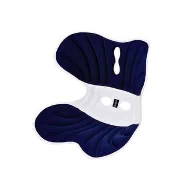 Imagem de Apoio para Lombar Azul GG Corrige a Postura com Almofada Ergonômica de