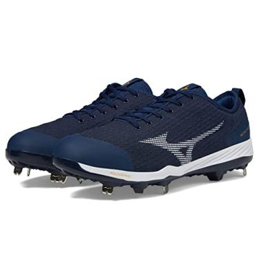 Imagem de Mizuno Tênis de beisebol masculino Dominant 4, Azul-marinho e branco, 39