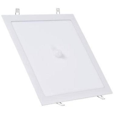 Imagem de Plafon Led Quadrado Embutir Com Sensor Presença 18W 6500K