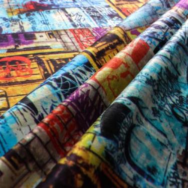 Imagem de Tecido Suede Estampado Street Grafitado D05 03 Metros - D'Rossi - DRos