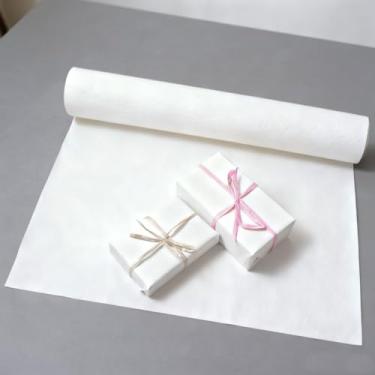 Imagem de Rolo de papel de embrulho Kraft branco 30 cm x 500 cm Embalagem de presente para flores, faça você mesmo, artesanato, embalagem, transporte em movimento, embrulho de presente