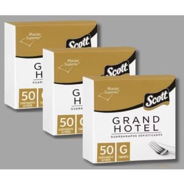 Imagem de Guardanapo de papel Sofisticados, Grand Hotel, Maciez Superior, 150 Unidades, 3 Pacotes de 50