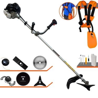 Imagem de Roçadeira Anmax Cg430b 43cc + Facas 2p 3p 40d 80d E Trimmer