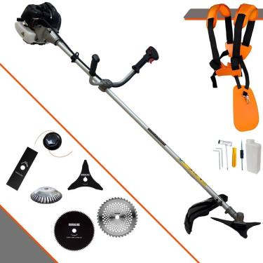 Imagem de Roçadeira Cg430-b 43cc C/ Carretel + 4 Facas + Escova De Aço