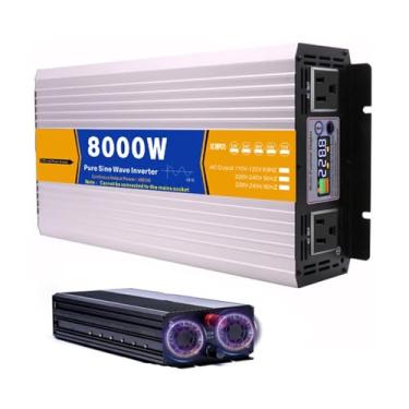 Imagem de HENGJINGTR Inversor de Energia Portátil Off-Grid, Inversor de Onda Senoidal Pura 8000W 72V-12V CC para 110V 230V CA com Display LED, para Casa, Autocaravana, Camião,60v to 110v