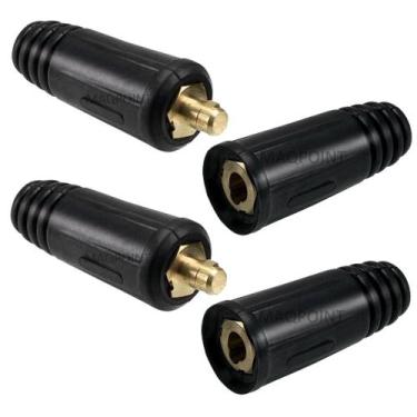 Imagem de Kit - 2 Conector Engate Rápido 9mm Macho Para Cabo + 2 Conector Engate