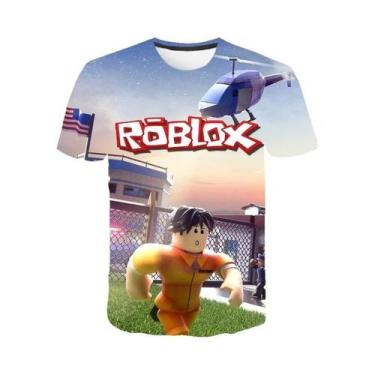 Imagem de Camiseta 3D Impressa Roblox Para Meninos, Manga Curta, Casual, Estilo 