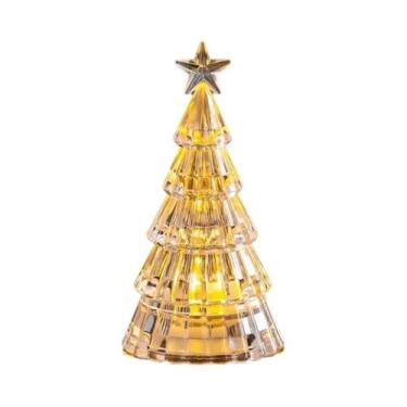 Imagem de Mini Enfeites De Árvore De Natal De Cristal Luminoso 2 Peças Decoraçõe