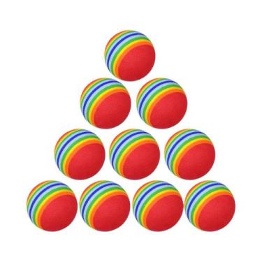 Imagem de Bolas De Prática De Golfe Em EVA De 42mm Em 6 Cores, 10 Peças, Auxílio