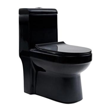 Imagem de Kit Vaso Sanitário Monobloco e Acessórios Modaza Acqua Nero, 3 e 6 Lit