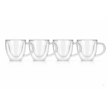 Imagem de Conjunto de Xícaras de Parede Dupla de Vidro Borossilicato para Café 2