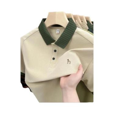 Imagem de Camisa Polo Masculina De Manga Curta Com Bordado De Cão Na Gola, Confo